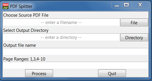 Создание приложения для разделения PDF файла используя appJar