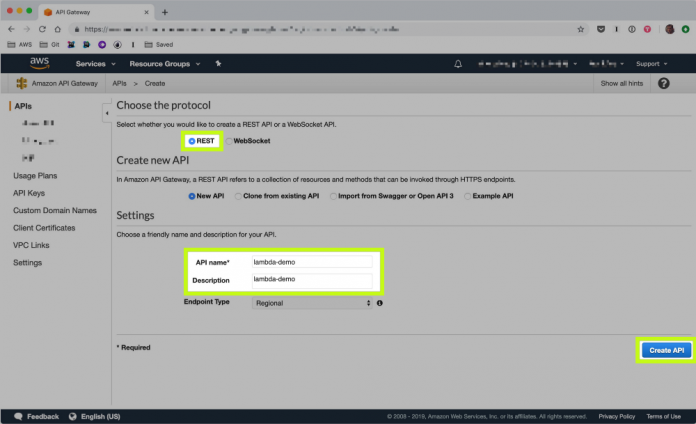 Amazon: AWS Lambda и API Gateway с примерами на Python